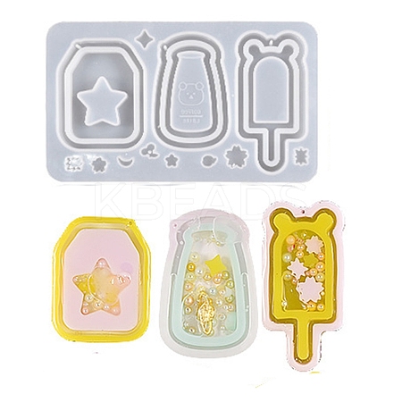 DIY Bottle & Ice-lolly Shaped Pendant Food-grade Silicone Molds LS-SIMO-D001-04-1