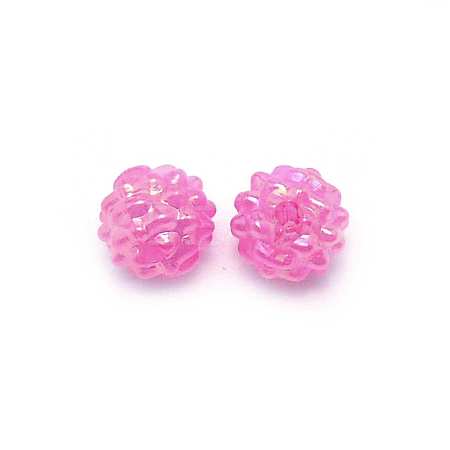Opaque Acrylic Waxberry Beads OACR-CJC0006-01H-1