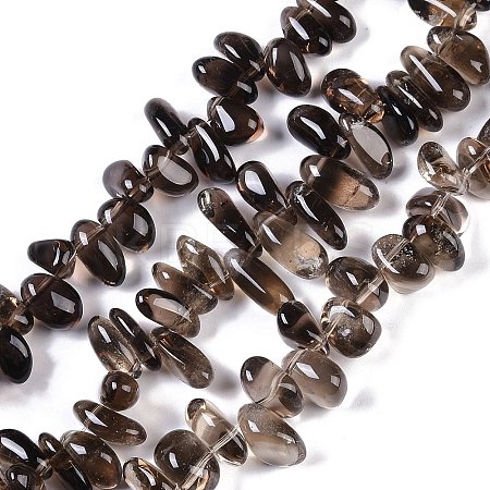 Natural Smoky Quartz Beads Strands G-B072-D01-02-1