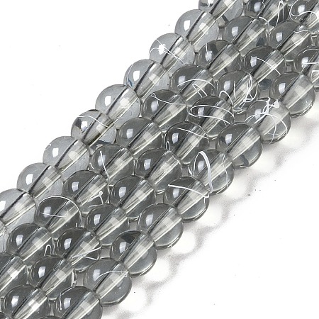 Drawbench Transparent Glass Beads Strands GLAD-Q012-8mm-09-1
