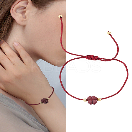 1Pc Adjustable Fibre Cord Braided Bracelets BJEW-LP0004-12-1