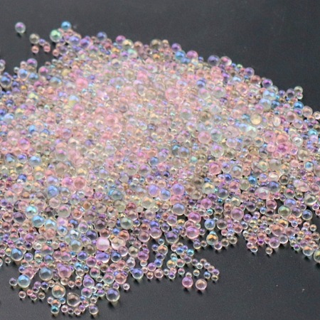 AB Color Plated 3D Nail Art Glass Mini Ball Beads MRMJ-WH0064-40E-1