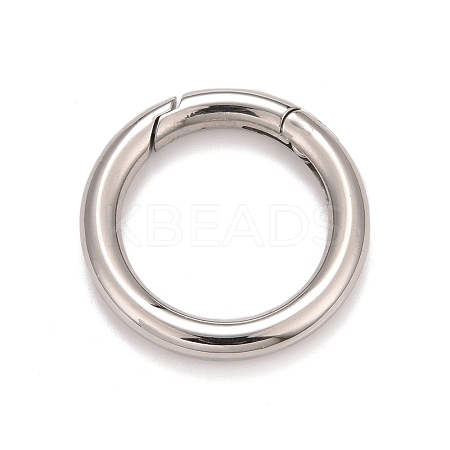 Non-Tarnish 304 Stainless Steel Spring Gate Rings STAS-M296-01P-E-1