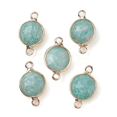 Natural Amazonite Connector Charms G-C102-09I-G-1