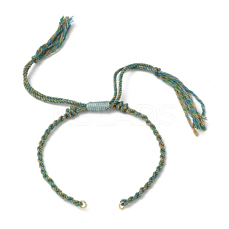 Braided Cotton Cord Bracelet Making MAK-L043-02G-11-1