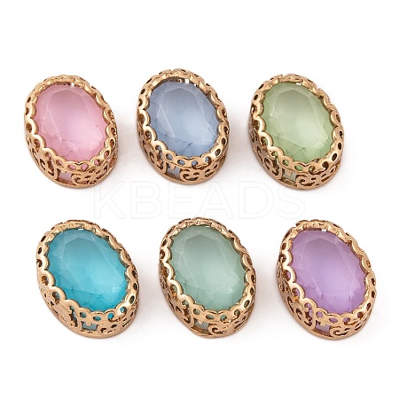 Oval Shaped Sew on Rhinestone GLAA-K069-04A-KCG-1