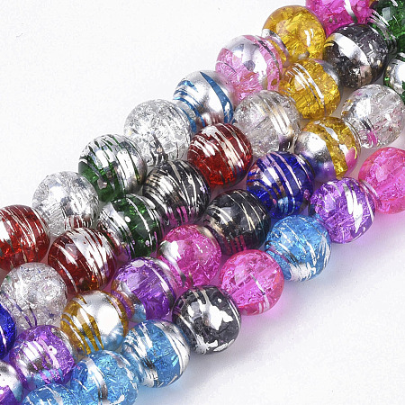 Drawbench Transparent Glass Beads Strands X-GLAD-S090-6mm-11-1