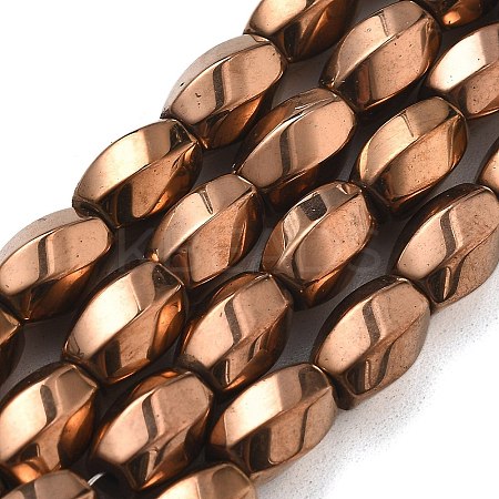 Electroplated Synthetic Non-magnetic Hematite Beads Strands G-P545-G02-02D-1