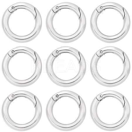 12Pcs Brass Spring Gate Rings KK-SC0008-03P-1