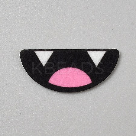 Felt Craft Doll Mouth DOLL-WH0007-18A-1