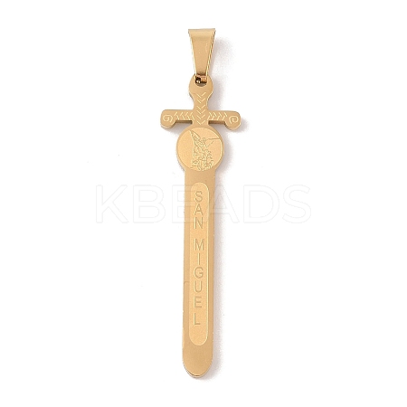 PVD Vacuum Plating 304 Stainless Steel Pendants STAS-M068-14G-1