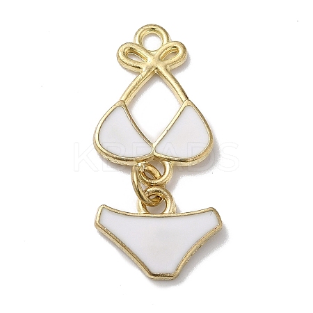 Golden Tone Alloy Enamel Pendants ENAM-O052-01G-05-1