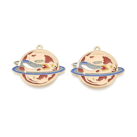 Alloy Enamel Pendants ENAM-T021-75A-G-1