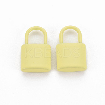 Spray Painted Alloy Pendants PALLOY-Q433-031H-RS-1