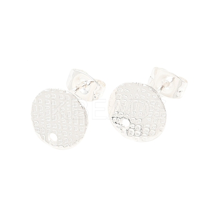 304 Stainless Steel Ear Stud Findings STAS-O119-14A-S-1