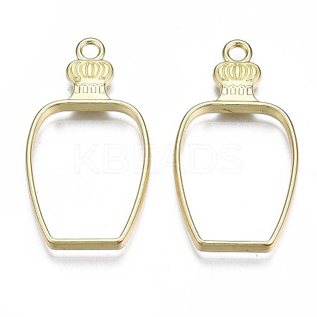 Rack Plating Alloy Bottle Open Back Bezel Pendants LS-PALLOY-S047-31E-FF-1