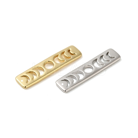 16Pcs 2 Colors Brass Moon Phase Bar Pendants KK-BBC0004-44-1