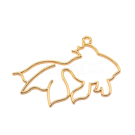Alloy Open Back Bezel Charm Pendants PALLOY-WH0088-58-1