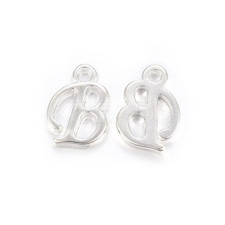 Silver Color Plated Alloy Letter Pendants LS-PALLOY-J718-01S-B-1