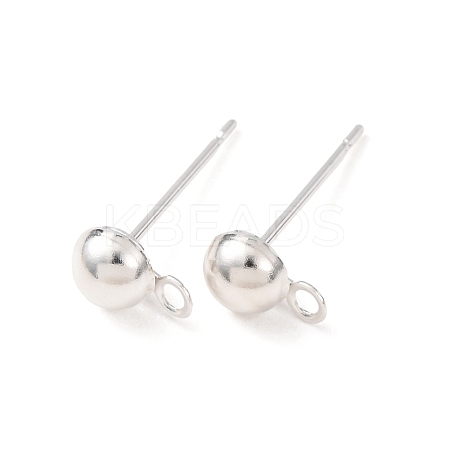 Brass Stud Earring Findings KK-G604-01S-02-1