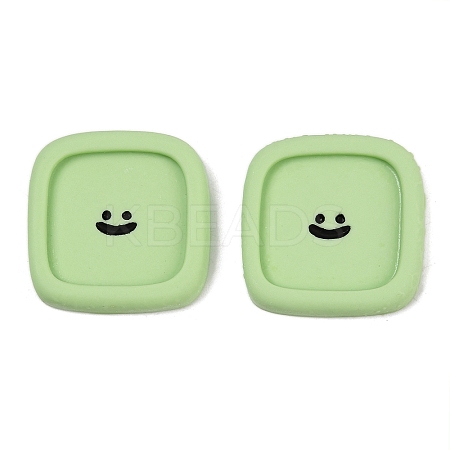 Smiling Face Resin Cabochons CRES-S372-01E-1