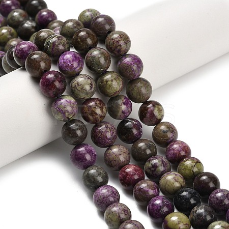 Natural Atlantisite Stichtite Beads Strands G-Z110-C06-8mm-1