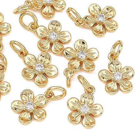 SHEGRACE Valentine's Day Brass Clear Cubic Zirconia Charms XGRQ3P989-577G-1