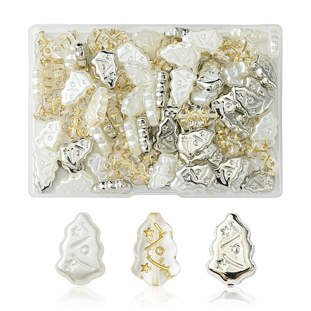 DIY Christmas Tree Acrylic & ABS Plastic Imitation Pearl & CCB Plastic Beads Jewelry Making Findings Kits DIY-FS0007-80-1