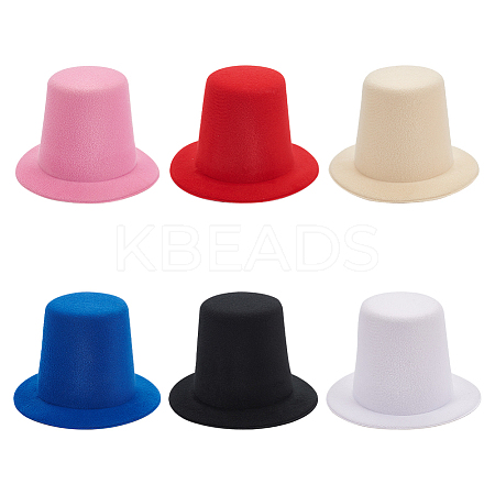 6Pcs 6 Colors EVA Cloth Mini Hat Fascinator Base AJEW-FG0005-04-1