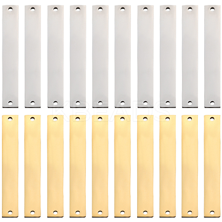 20Pcs 2 Colors 304 Stainless Steel Connector Charms STAS-SC0008-99-1