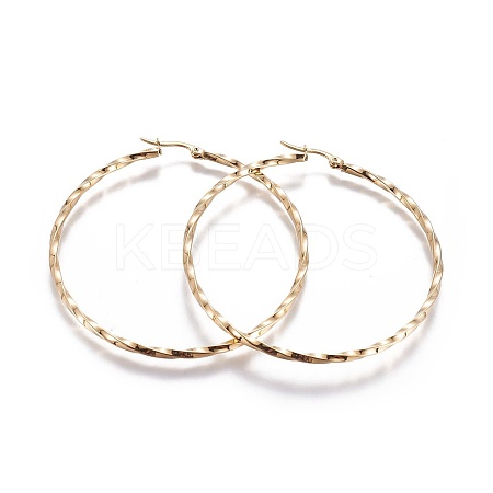 304 Stainless Steel Big Hoop Earrings LS-EJEW-L226-009C-1