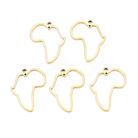 Ion Plating(IP) Africa Map 201 Stainless Steel Connector Charms LS-STAS-T063-168G-1
