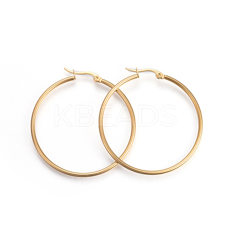 201 Stainless Steel Big Hoop Earrings LS-EJEW-A052-20E-G-1