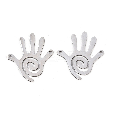 201 Stainless Steel Connector Charms STAS-I364-08P-1