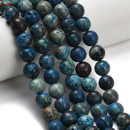 Natural Chrysocolla Beads Strands G-C289-B02-10mm-1