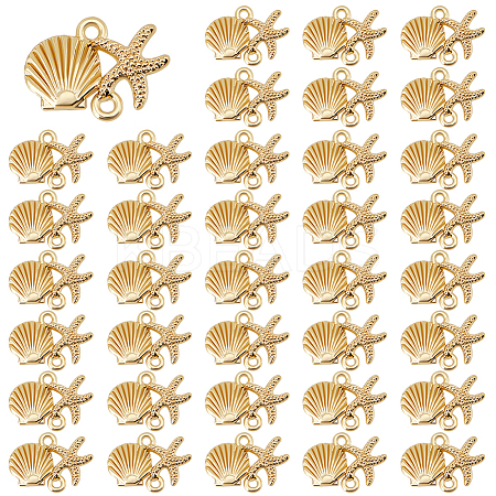 40Pcs Ocean Theme Alloy Connector Charms FIND-BBC0002-96-1