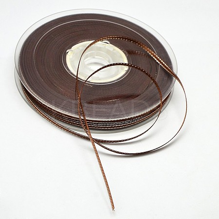 Double Edge Silver Thread Grosgrain Ribbon for Wedding Festival Decoration SRIB-L012-9mm-847-1