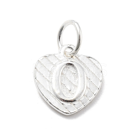 925 Sterling Silver Heart with Capital Letter Charms STER-S009-13O-S-1