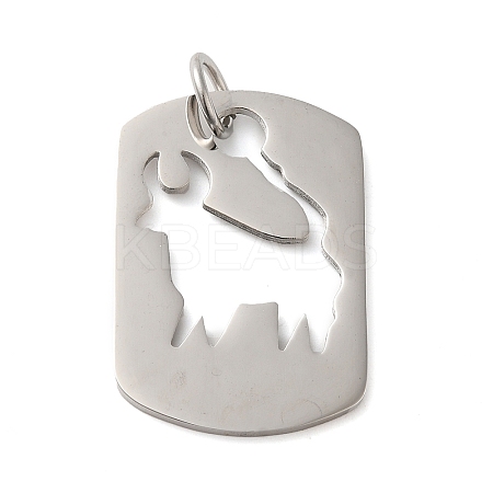 Non-Tarnish Hollow 304 Stainless Steel Pendants STAS-C086-04C-P-1