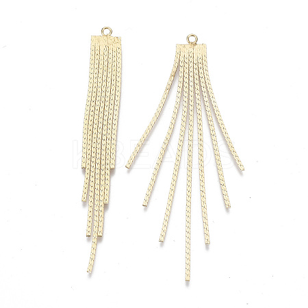 Brass Chain Tassel Big Pendants LS-KK-N231-110G-NF-1