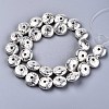 Electroplate Synthetic Lava Rock Beads Strands G-N326-75-3