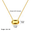 304 Stainless Steel Pave Cubic Zirconia Oval Birth Stone Pendant Necklaces for Women FS-WGC2097-07-1