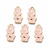 Rack Plating Alloy Enamel Pendants ENAM-T011-185-1