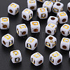 Opaque White Acrylic Beads MACR-Q242-010D-1