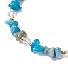 Natural Obsidian Chip Beaded Bracelets for Women BJEW-JB11742-09-3