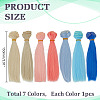7Pcs 7 Colors Plastic Long Straight Hairstyle Doll Wig Hair DOLL-ME0001-06B-2