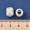 Brass Micro Pave Cubic Zirconia European Beads KK-P297-05S-01-2