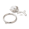 Brass Micro Pave Clear Cubic Zirconia Toggle Clasps KK-A227-20P-3