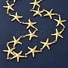 Beach 304 Stainless Steel Sea Animals Link Chain Necklaces for Women NJEW-G178-04G-03-2