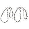 2Pcs 2 Styles 304 Stainless Steel Cross Link Chain Necklaces for Couple NJEW-JN05431-2